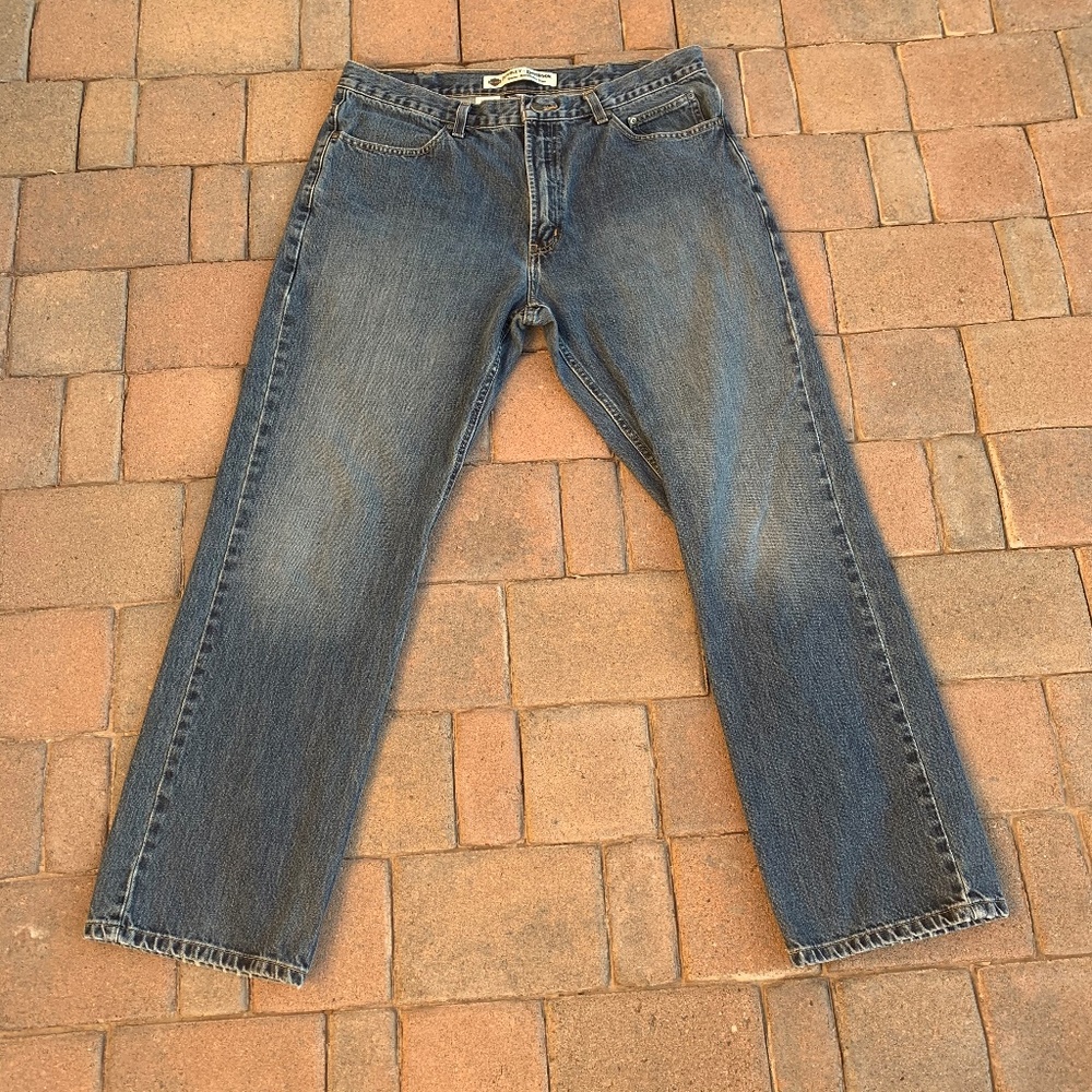 Harley Davidson Mens Denim Jeans 38x32 Straight